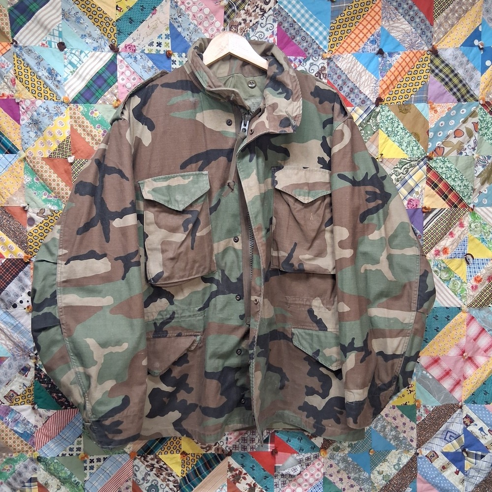 1991 M65 Field Camouflage Army Coat Size Large‎ Regular Desert Storm